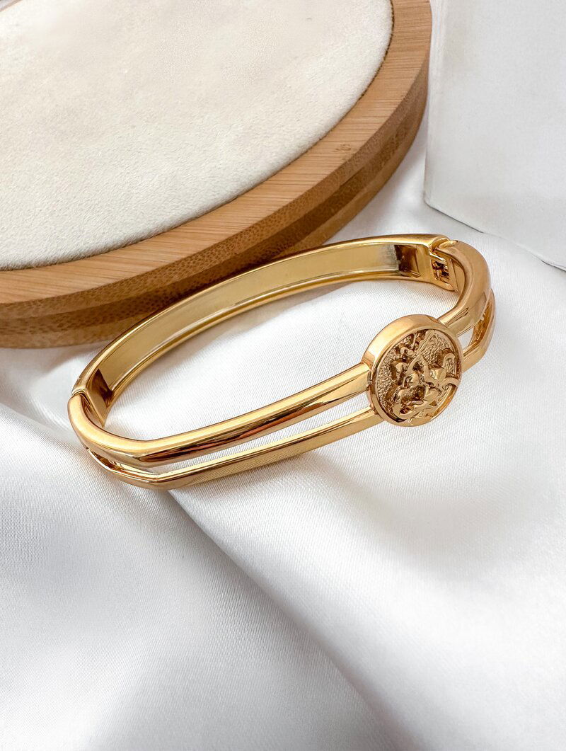 Bracelete Masculino Semi Joia Oração São Jorge
