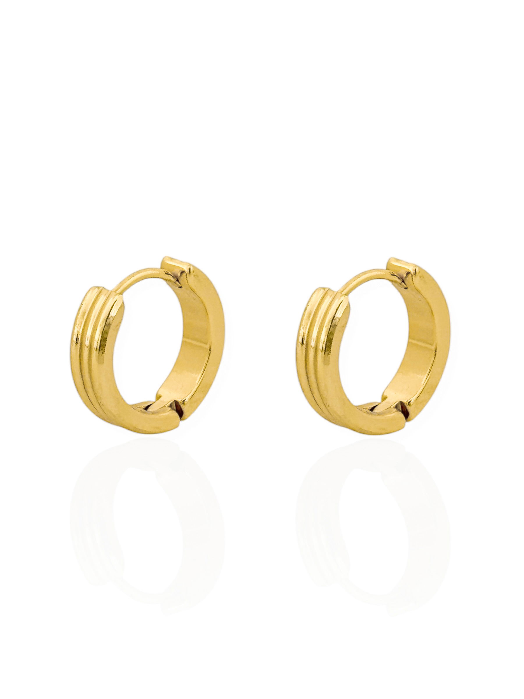 Brinco Aço Inoxidável Folheado a Ouro 18k Argola