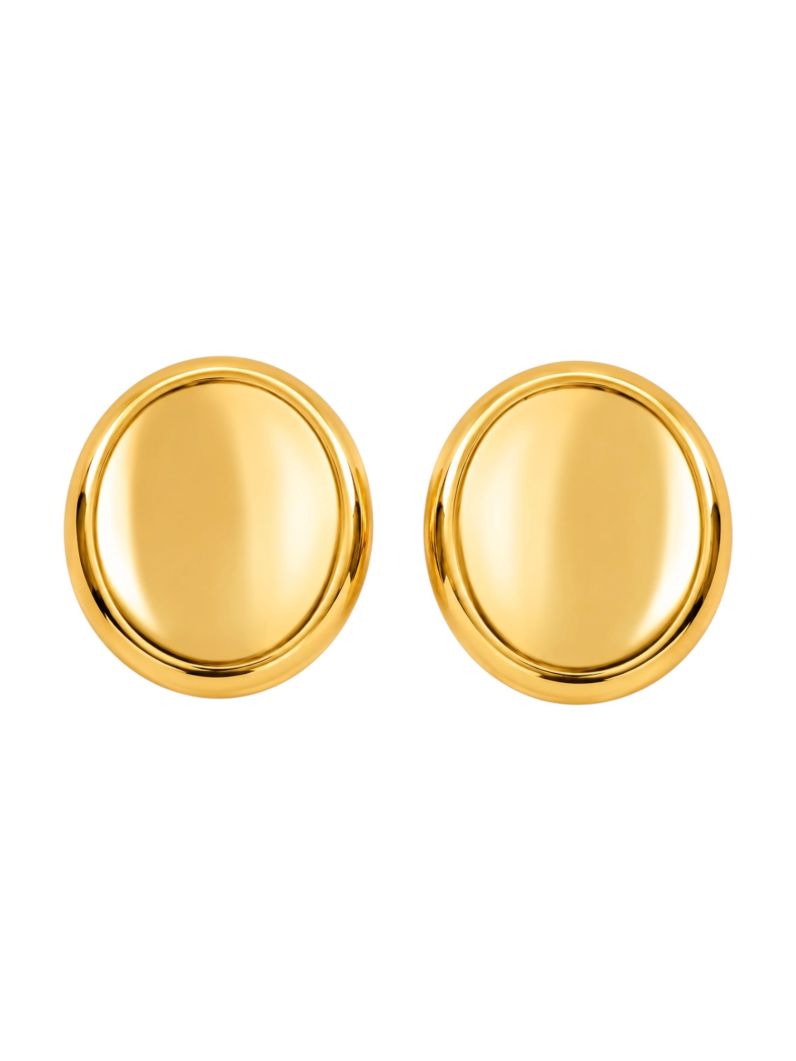 Brinco Folheado a Ouro 18k e Prata Circulos Curvos
