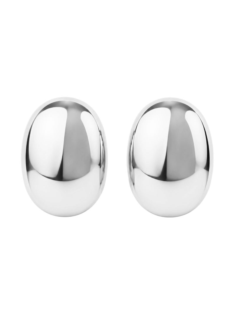 Brinco Aço Inoxidavel Folheado a Ouro 18k e Prata Design Oval Liso