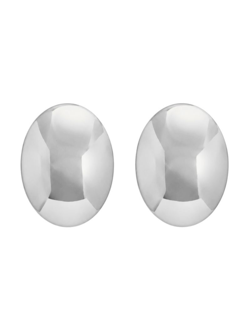 Brinco Aço Inoxidavel Folheado a Ouro 18k e Prata Oval Liso