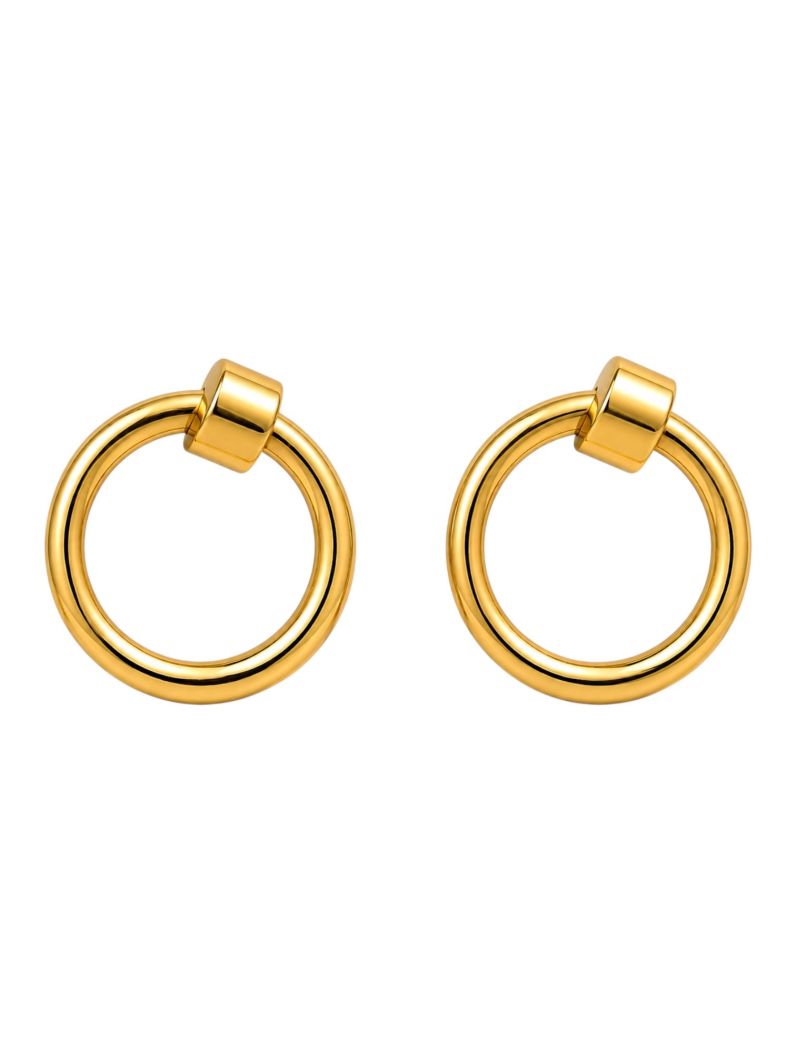 Brinco Aço Inoxidavel Folheado a Ouro 18k Prego