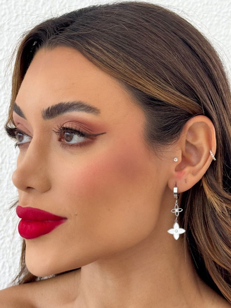 Brinco Aço Inoxidavel Folheado a Prata 925 Argola Inspiração Grandes Marcas