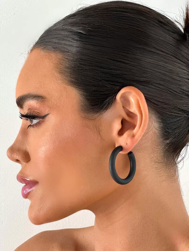 Brinco Argola Resina Cores