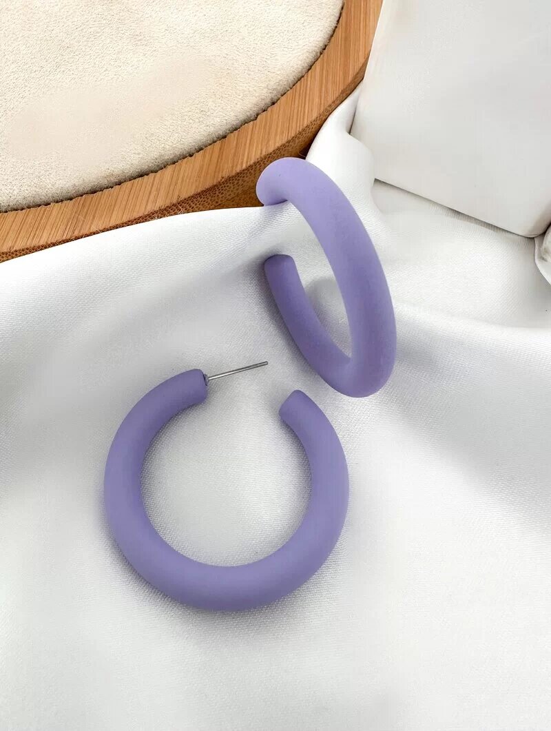 Brinco Argola Resina Cores