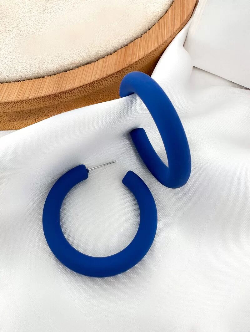 Brinco Argola Resina Cores