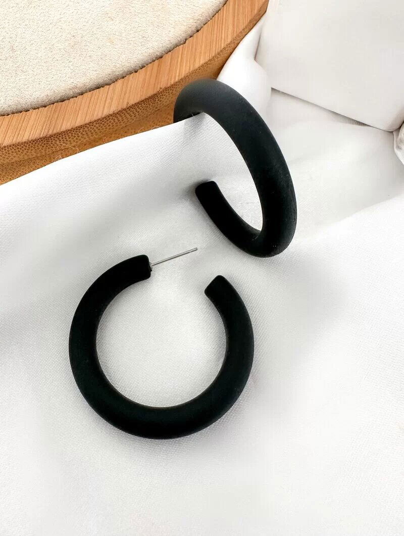 Brinco Argola Resina Cores