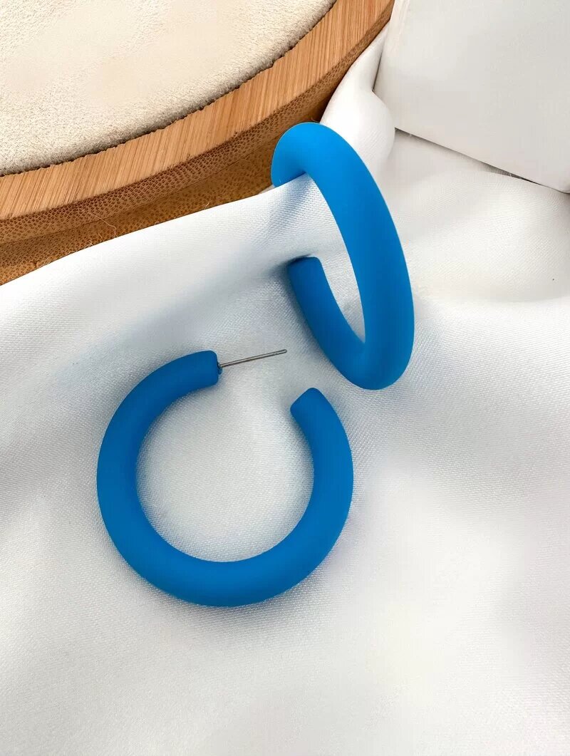 Brinco Argola Resina Cores