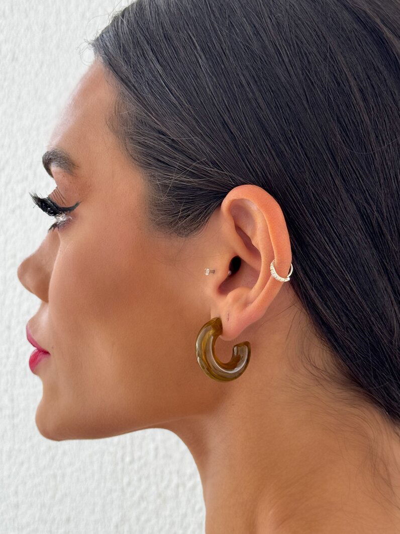 Brinco Argola Resinada P