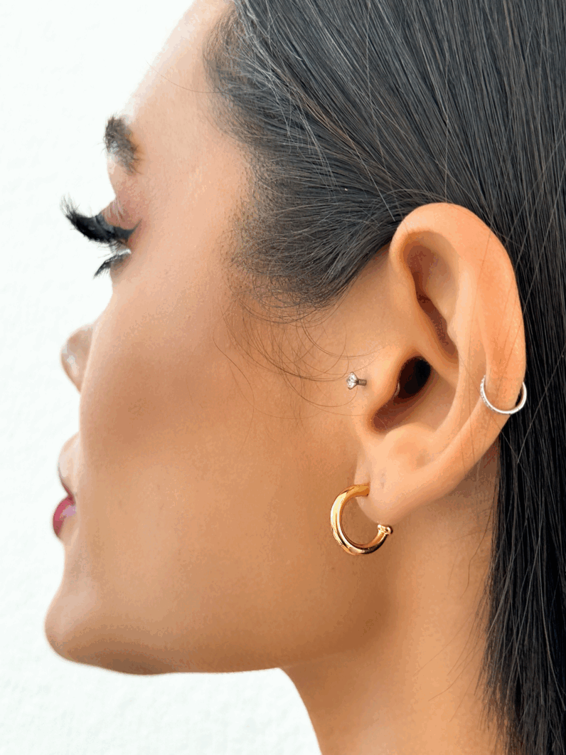 Brinco Argola Semi Joia Liso