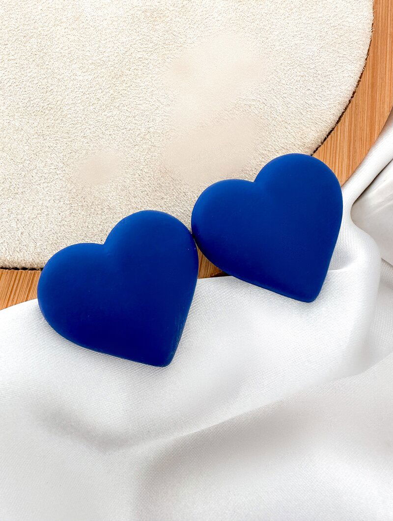 Brinco Coração Resina