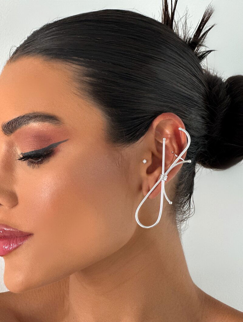 Brinco Ear Cuff Folheado a Ouro 18k e Prata 925 Design Fashionista