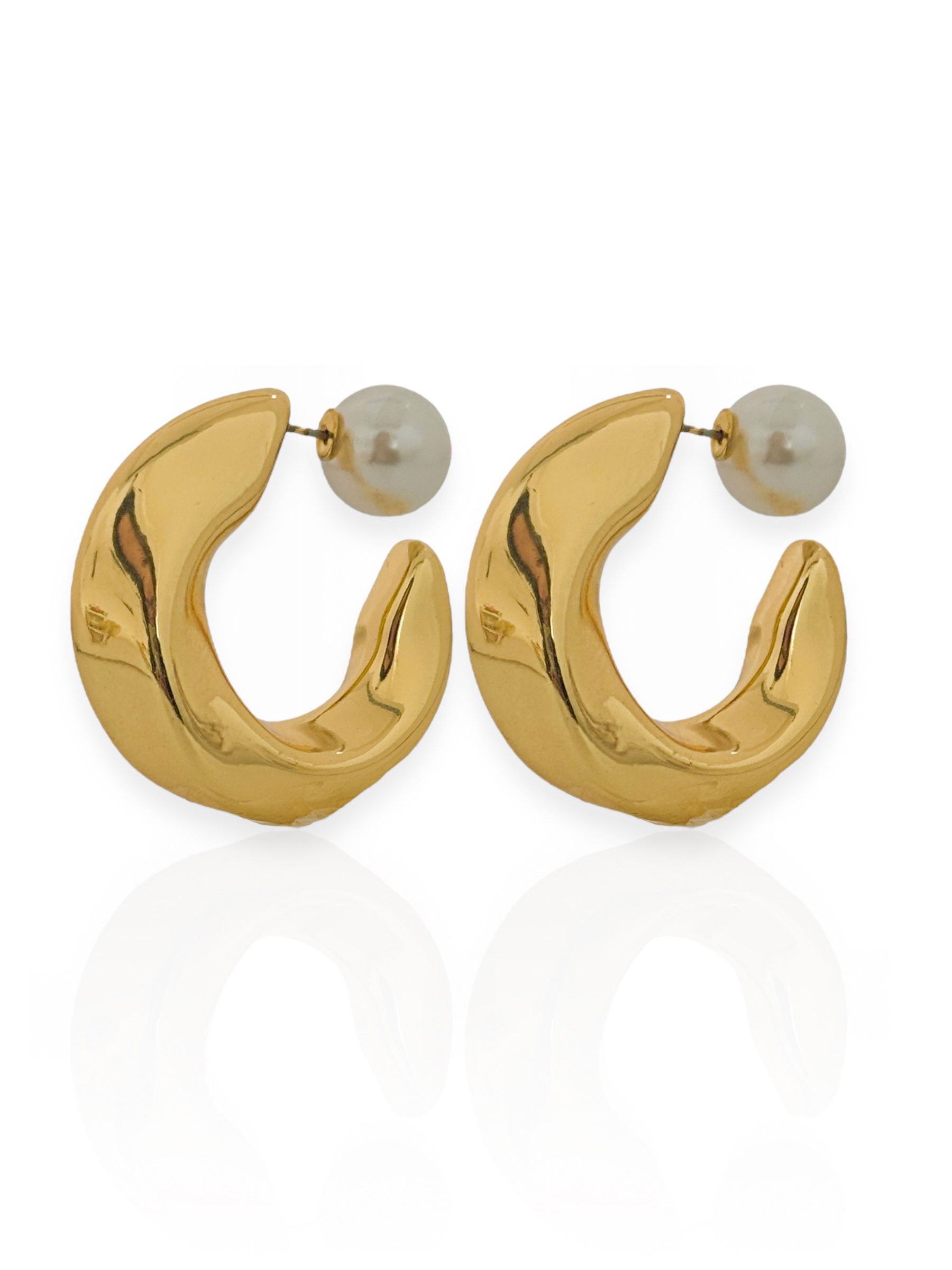 Brinco Folhado a Ouro 18k Argola Metálica