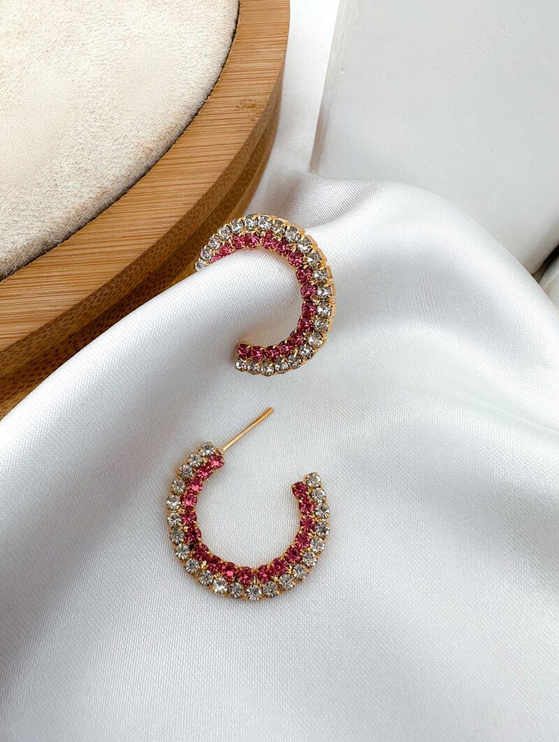 Brinco Folheado a Ouro 18k Argola com Micro Zircônias