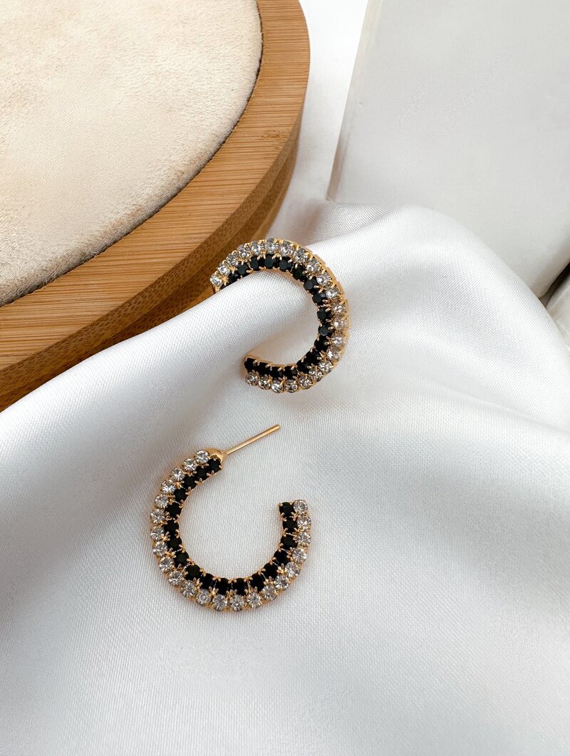 Brinco Folheado a Ouro 18k Argola com Micro Zircônias