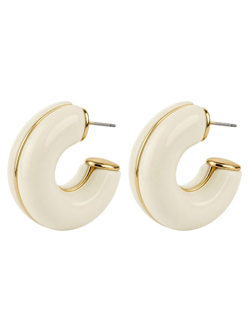 Brinco Folheado a Ouro 18k Argola Resinada