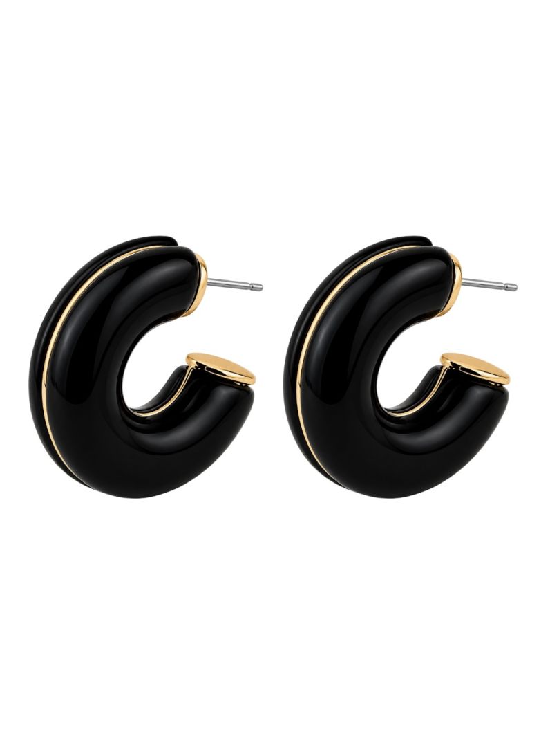 Brinco Folheado a Ouro 18k Argola Resinada