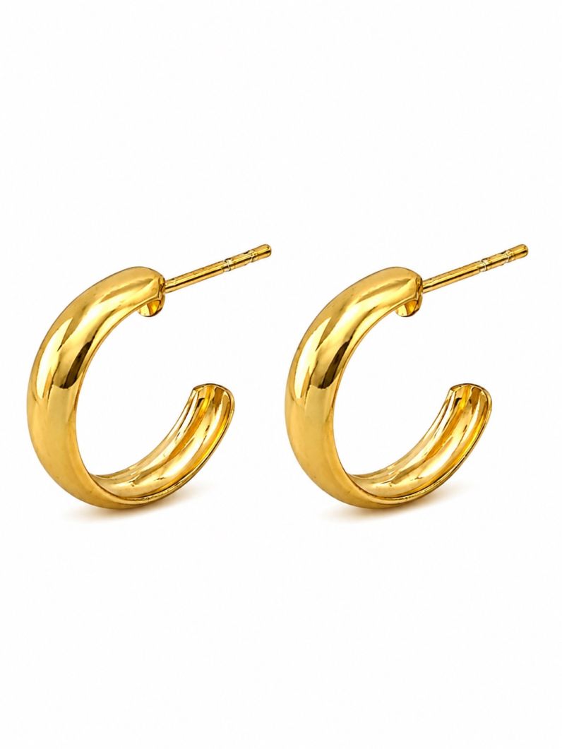 Brinco Folheado a Ouro 18k Argolinha M