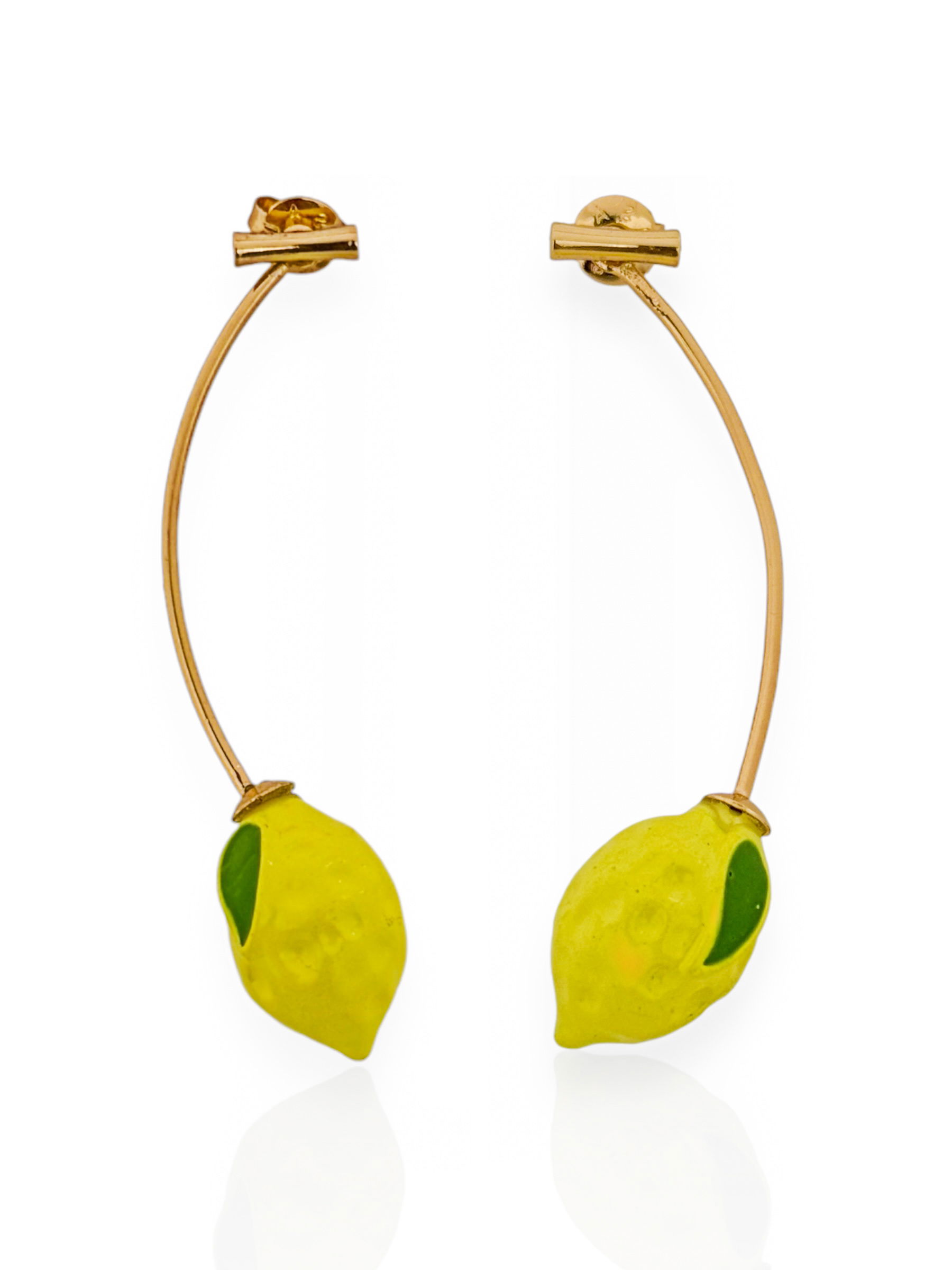 Brinco Folheado a Ouro 18k Design Limão Siciliano