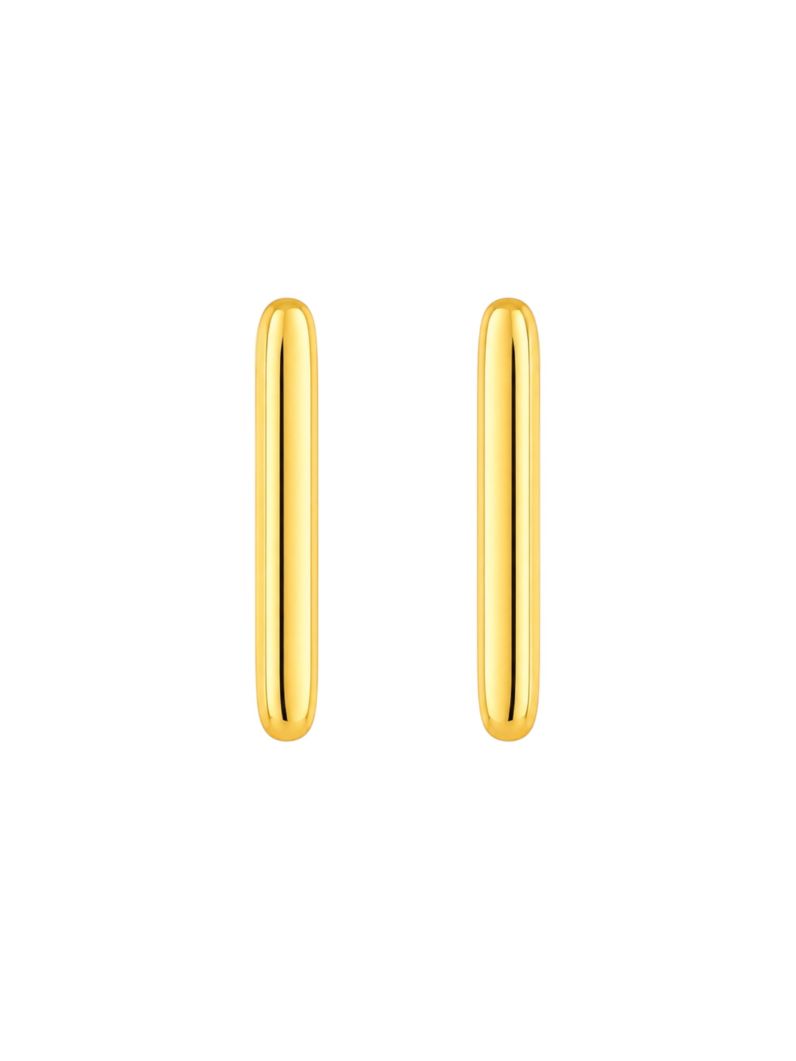 Brinco de Alta Fusão Folheado a Ouro 18k Design Liso