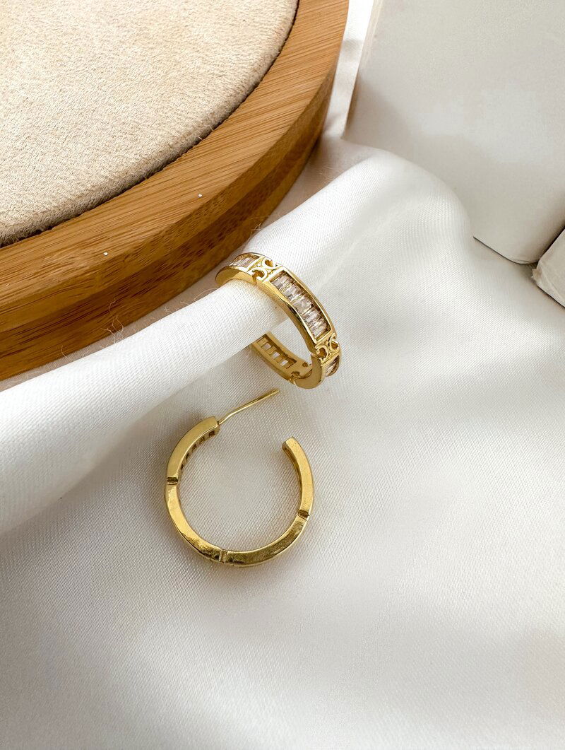 Brinco Folheado a Ouro 18K e a Prata Inspiração Joalharia