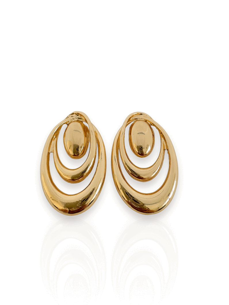 Brinco Folheado a Ouro 18k e Prata, Argola Jeniffer
