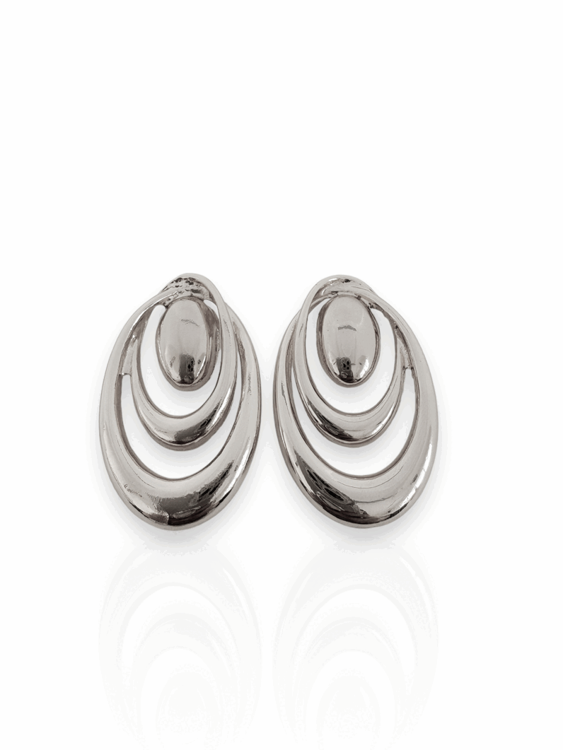 Brinco Folheado a Ouro 18k e Prata, Argola Jeniffer