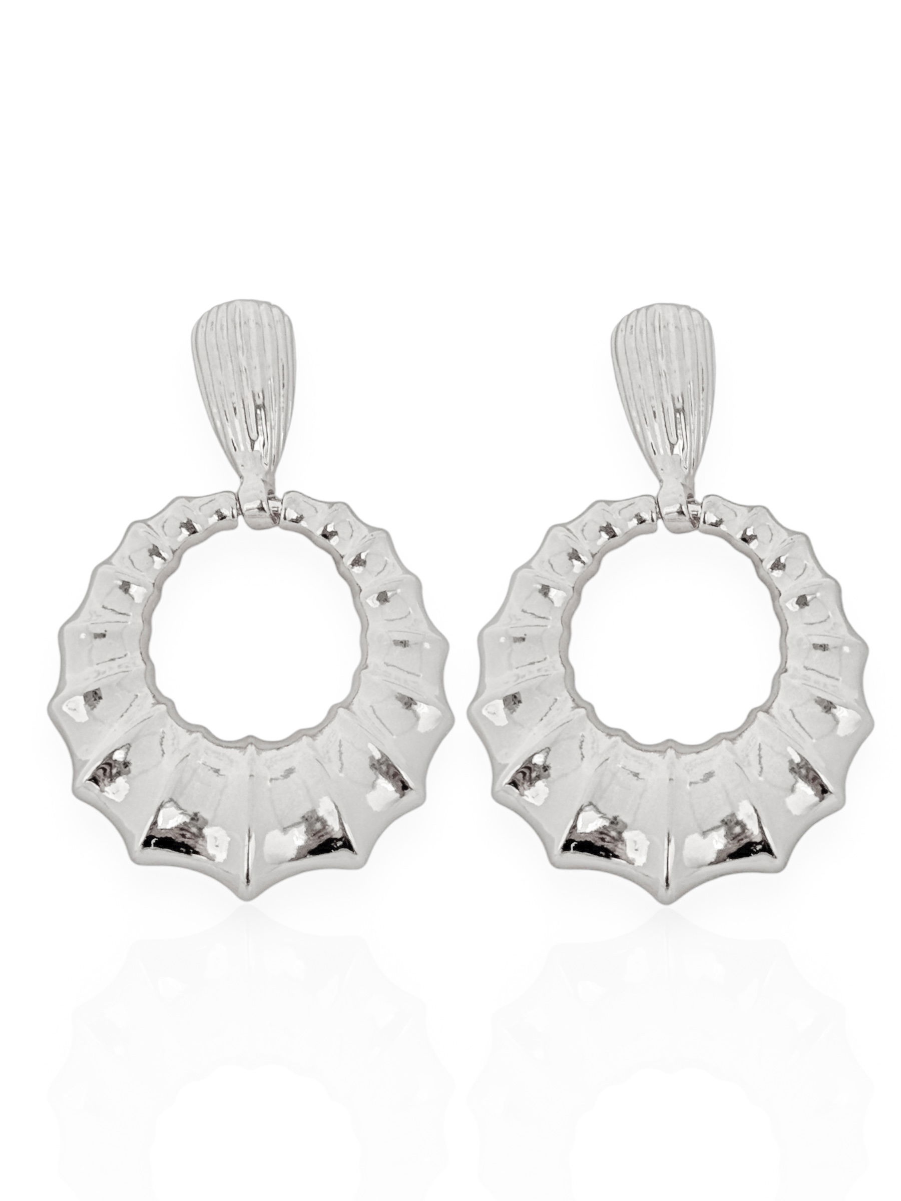 Brinco Folheado a Ouro 18k e Prata 925 Argola Escamada