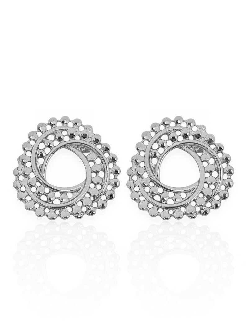 Brinco Folheado a Ouro 18k e Prata 925 Aro Triplo com Borda Trabalhada