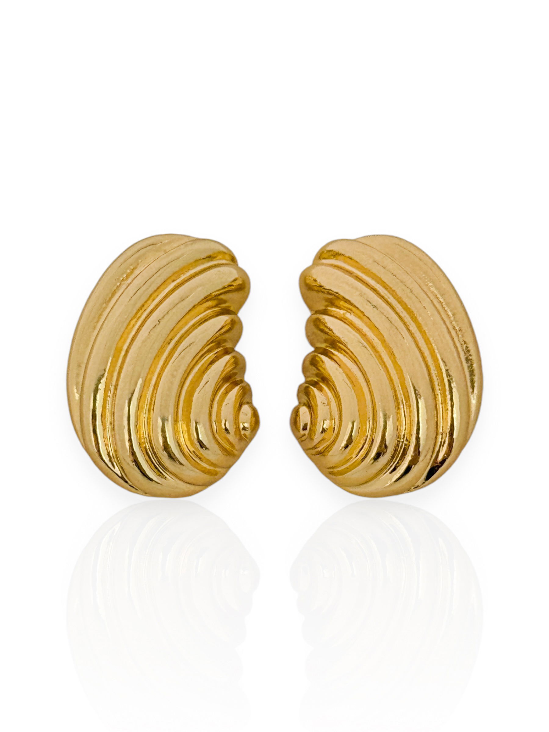 Brinco Folheado a Ouro 18k e Prata 925 Botton Listrado