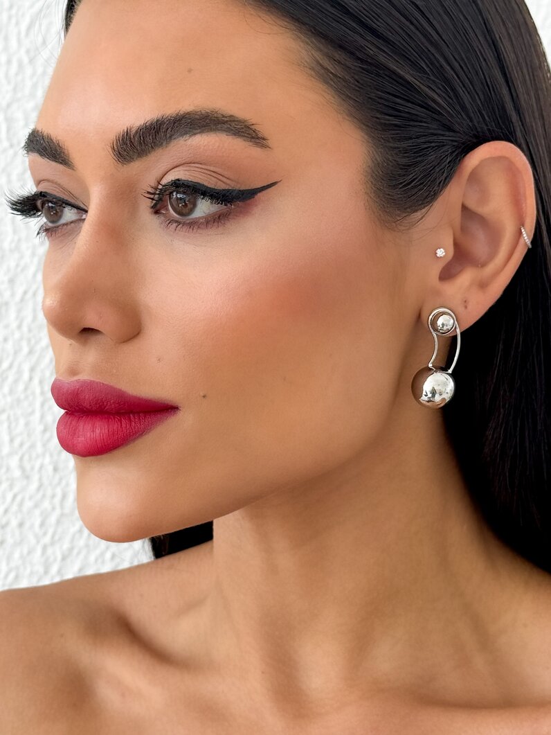 Brinco Folheado a Ouro 18k e Prata 925 Esferas