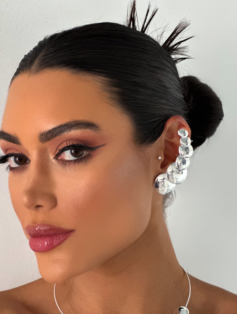 Brinco Folheado a Ouro 18k e Prata 925 Esferas Lisas