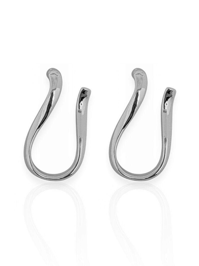 Brinco Folheado a Ouro 18k e Prata 925 Formato 'U'