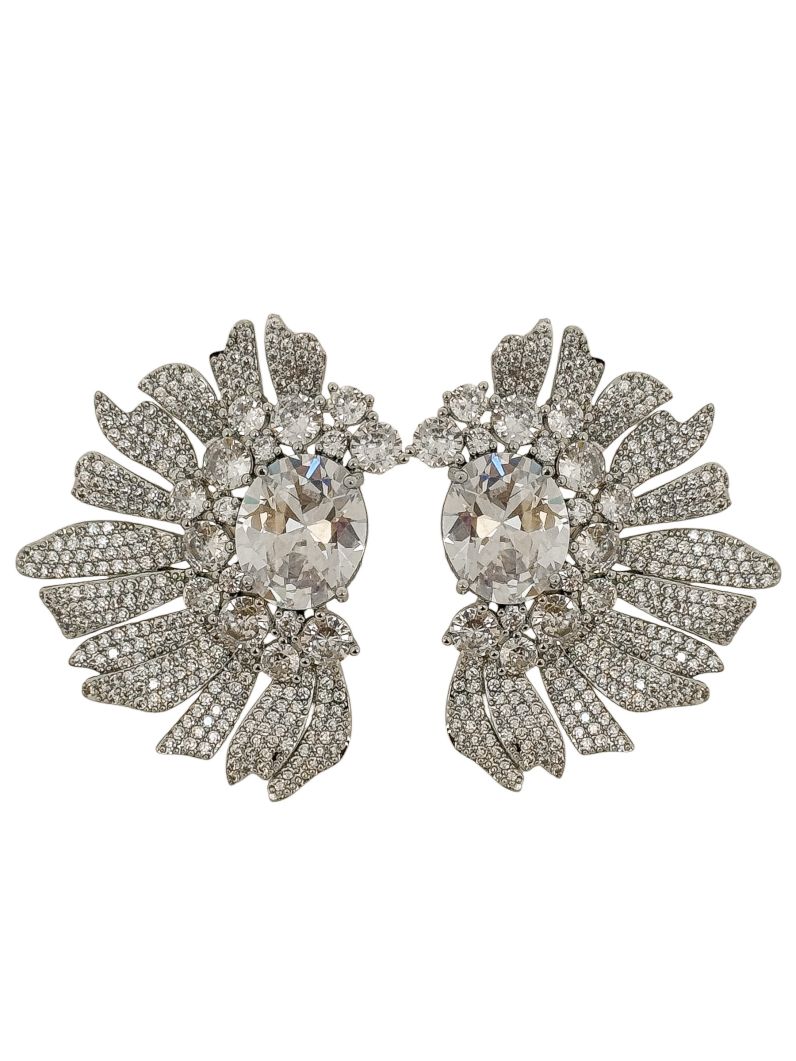 Brinco Folheado a Ouro 18k e Prata Alta Joalheria Com Zircônia Colorido