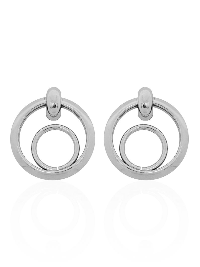 Brinco Folheado a Ouro 18k e Prata Arcos Lisos
