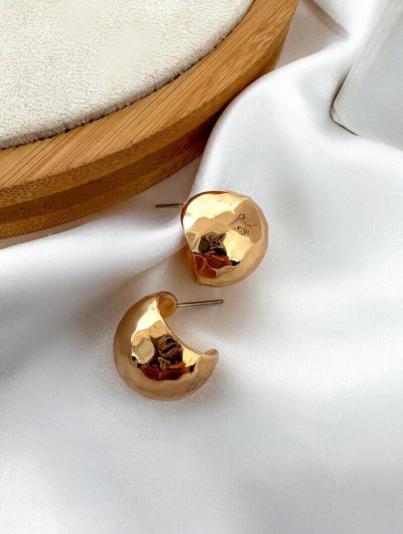 Brinco Folheado a Ouro 18k e Prata Argola Bolinha