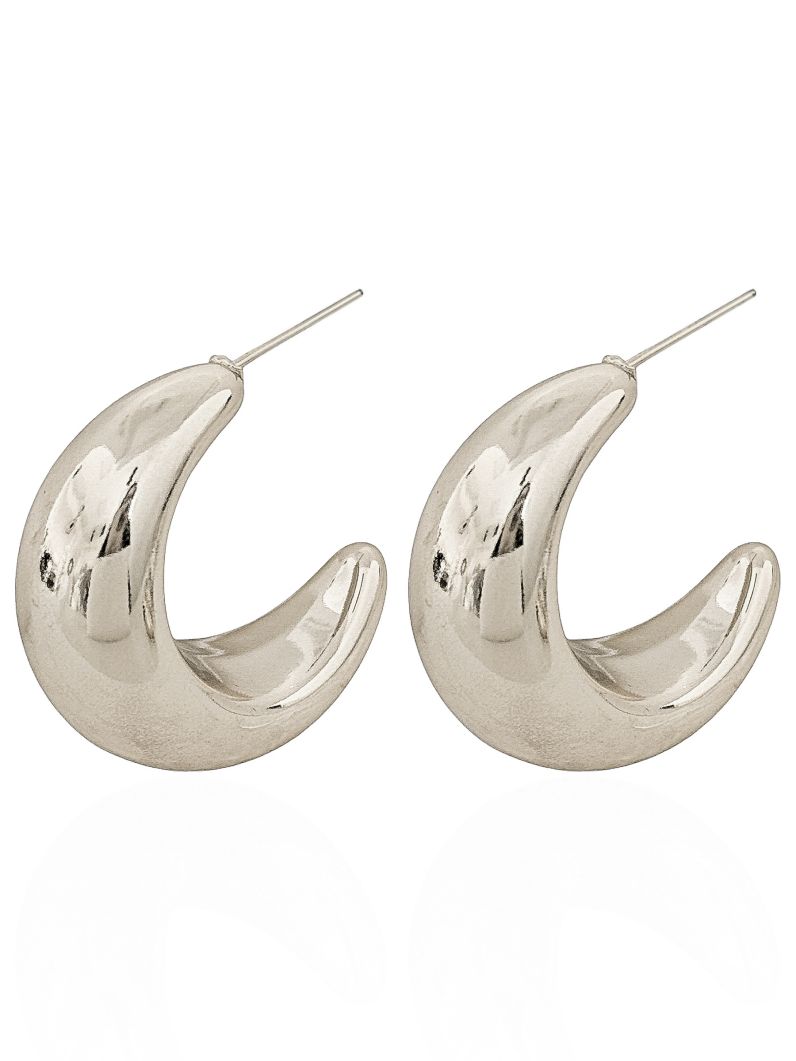 Brinco Folheado a Ouro 18k e Prata Argola em Gota M