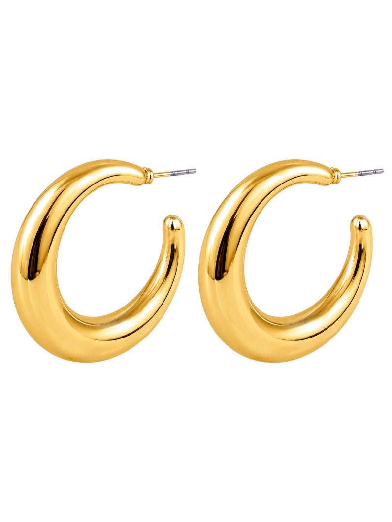 Brinco Folheado a Ouro 18k e Prata Argola Fio Redondo
