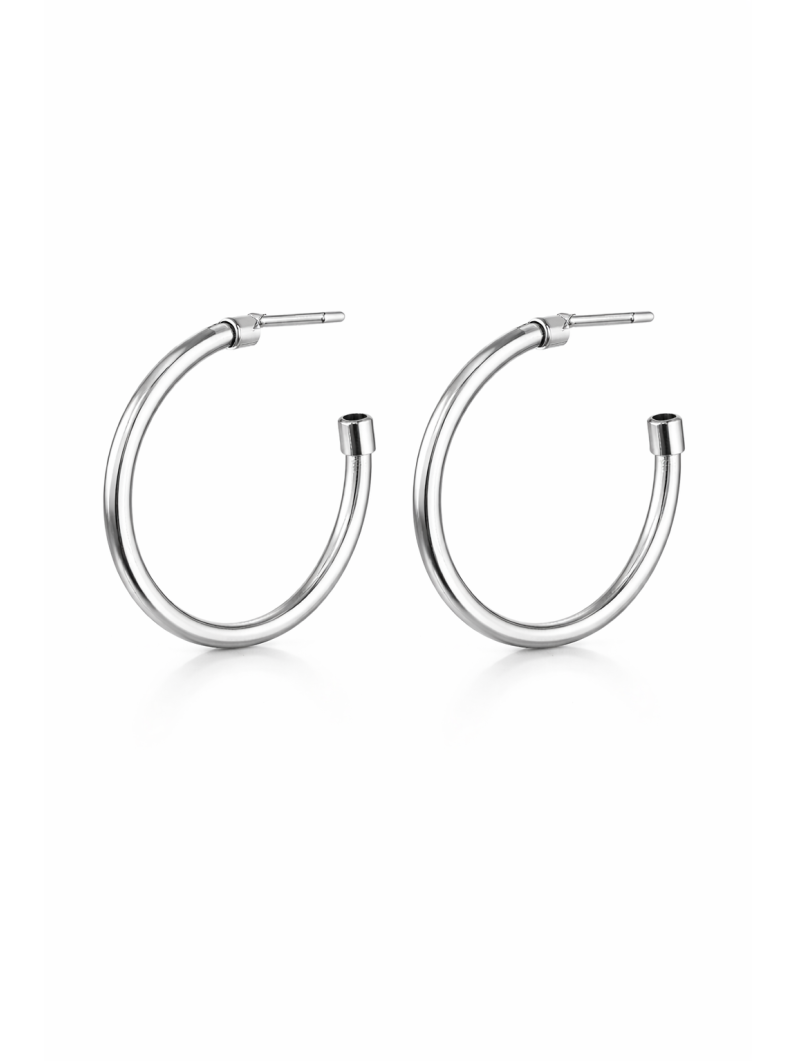 Brinco Folheado a Ouro 18k e Prata Argola Fio Redondo P