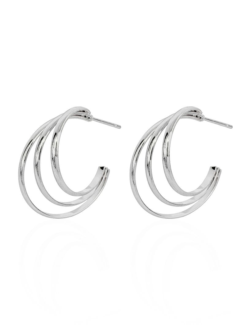 Brinco Folheado a Ouro 18k e Prata Argola Fios Finos