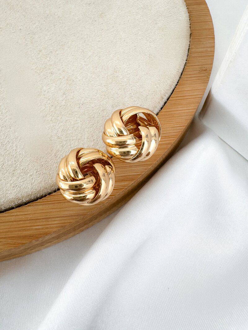 Brinco Folheado a Ouro 18k e Prata Argola Fios Lisos M