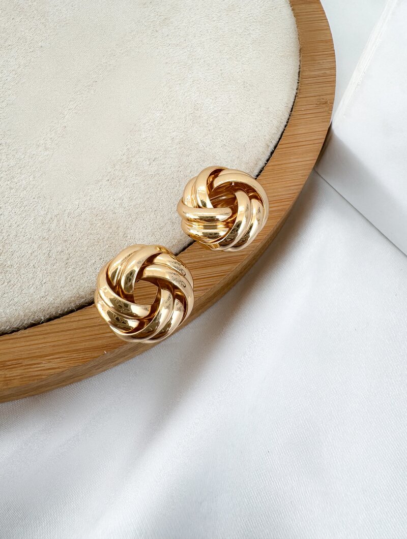 Brinco Folheado a Ouro 18k e Prata Argola Fios Lisos P