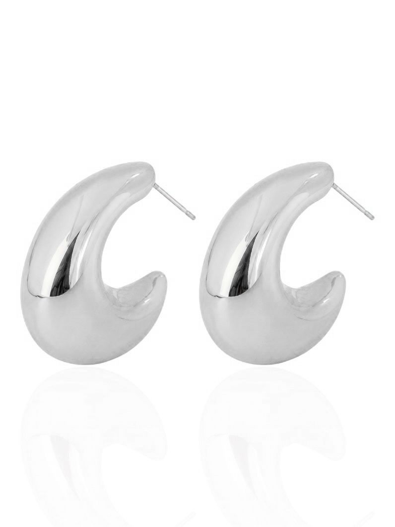 Brinco Folheado a Ouro 18k e Prata Argola Gota
