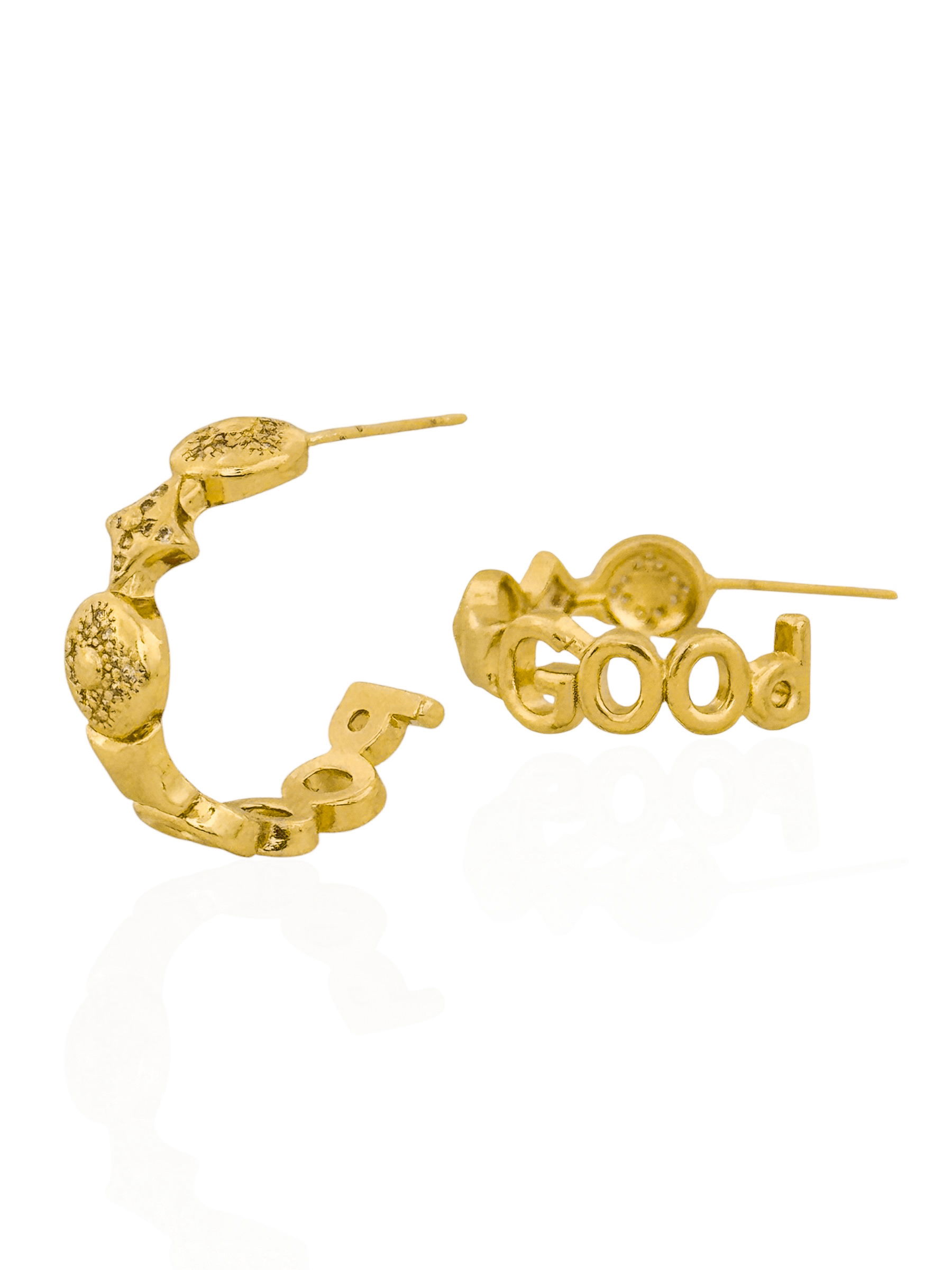 Brinco Folheado a Ouro 18k e Prata Argola Inspiração Grandes Marcas