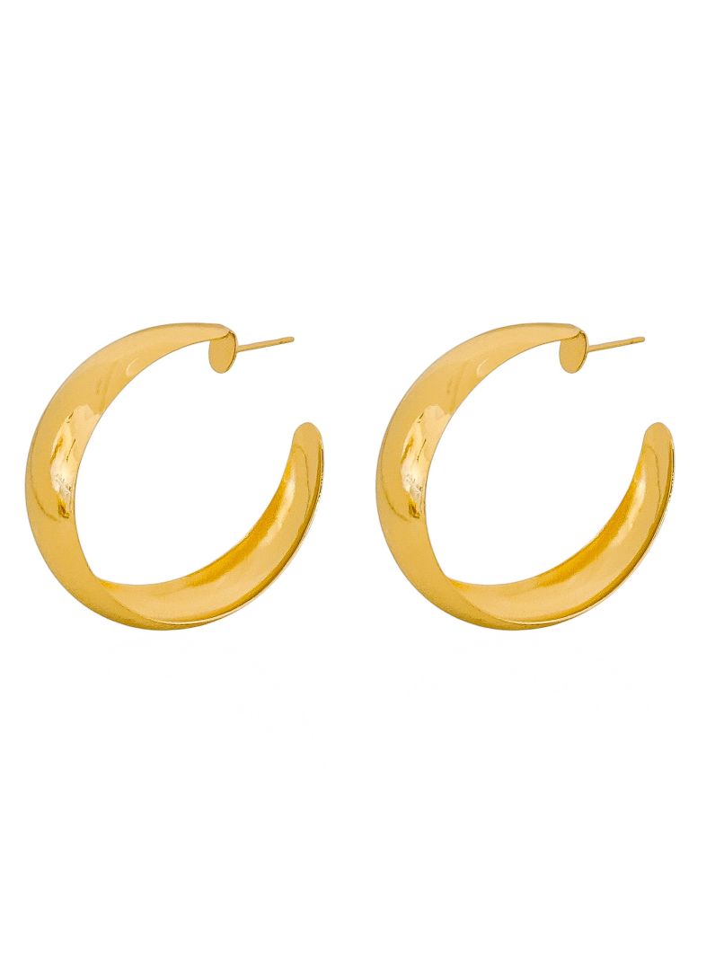 Brinco Folheado a Ouro 18k e Prata Argola Maxi