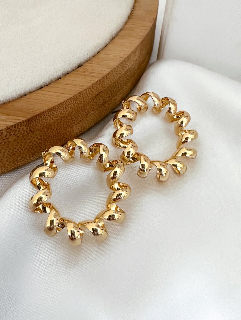 Brinco Folheado a Prata Argola Mola