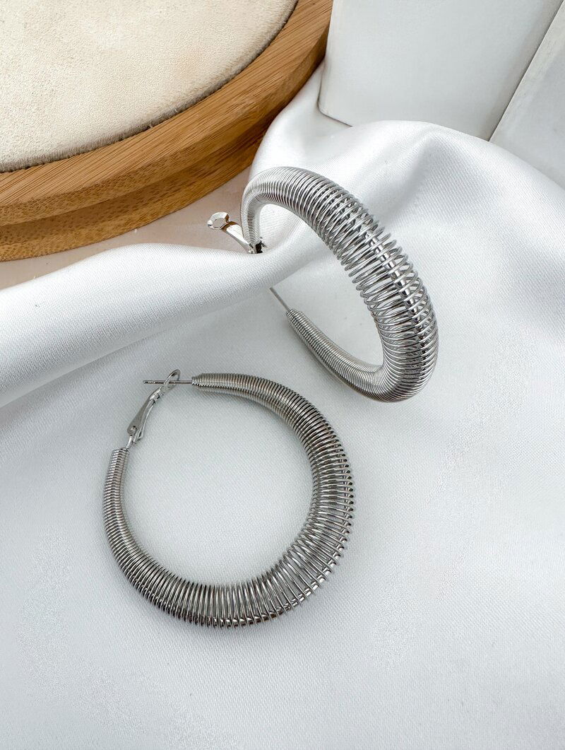 Brinco Folheado a Ouro 18k e Prata Argola Mola