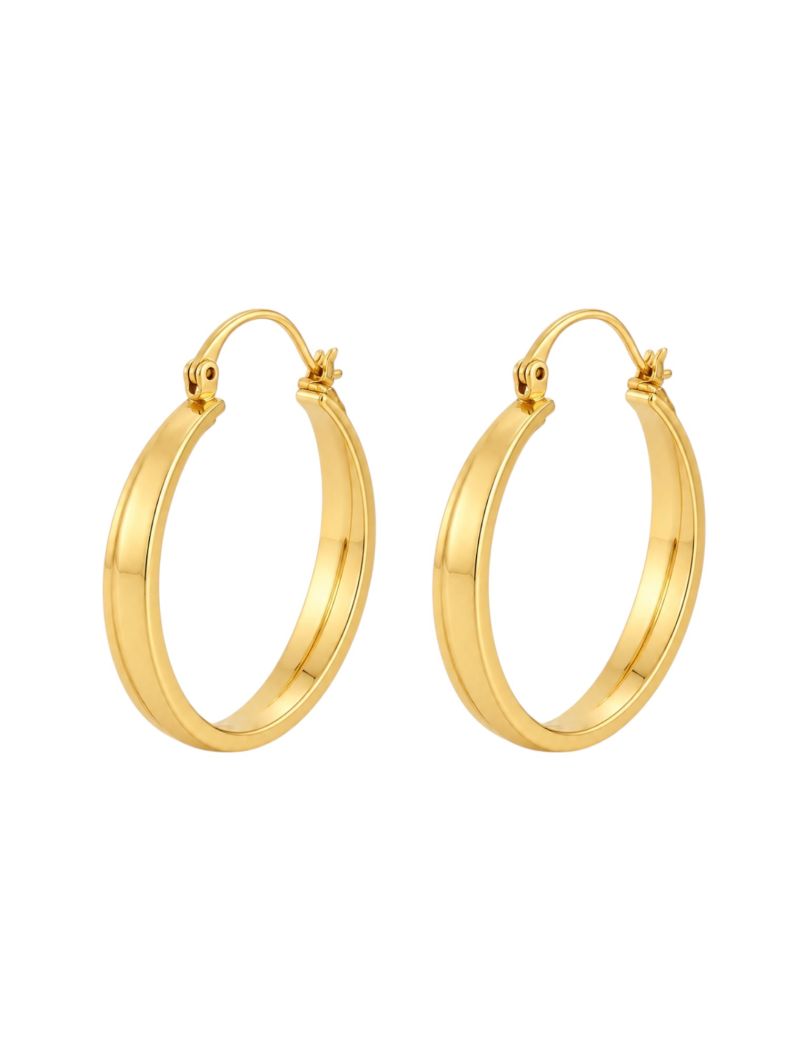 Brinco Folheado a Ouro 18k e Prata Argola Oval 2 Fios
