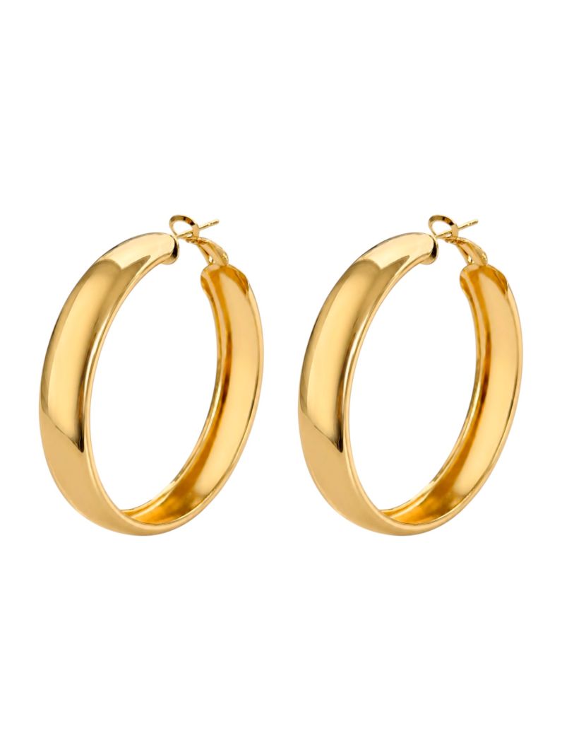 Brinco Folheado a Ouro 18k e Prata Argola P