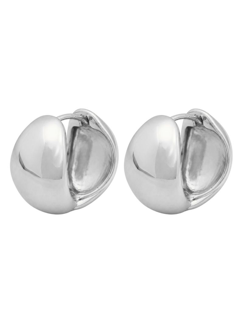 Brinco Folheado a Ouro 18k e Prata Argola Redonda Moderna